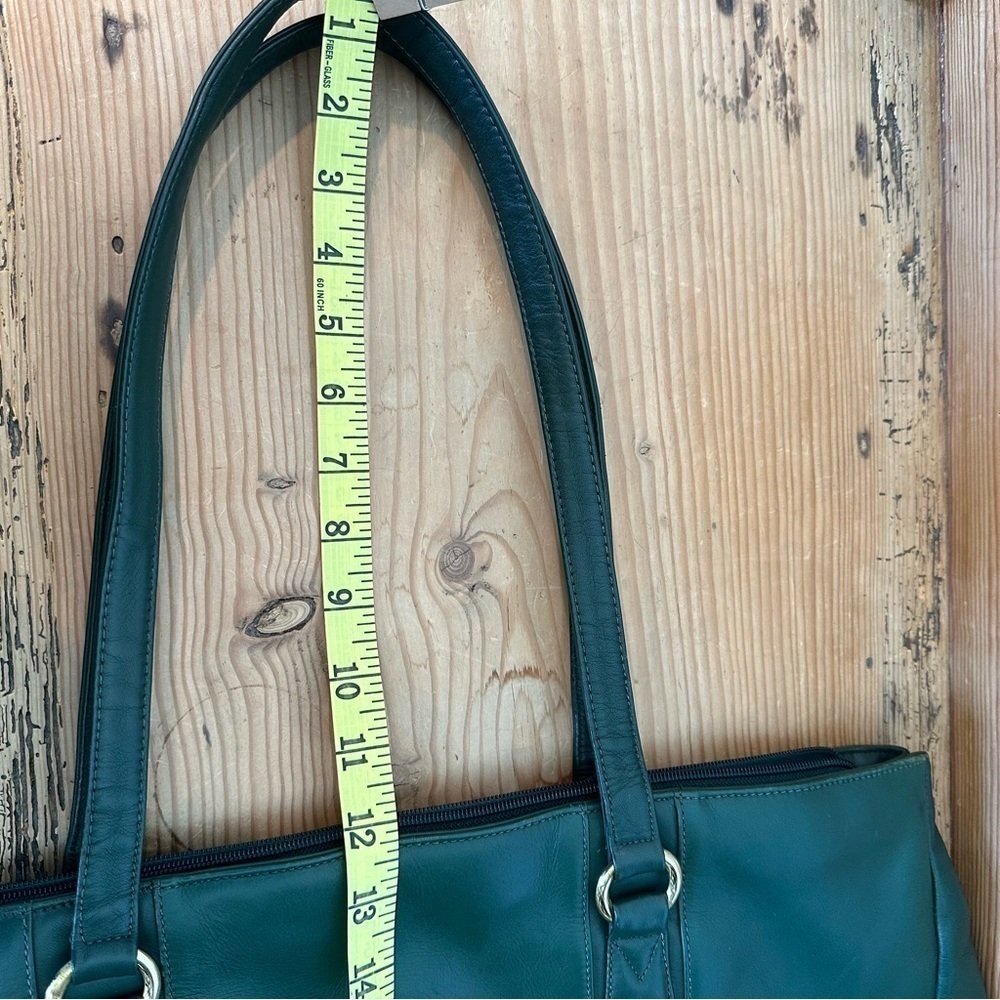 Echelon Leathers green unisex tote - Picture 7 of 15